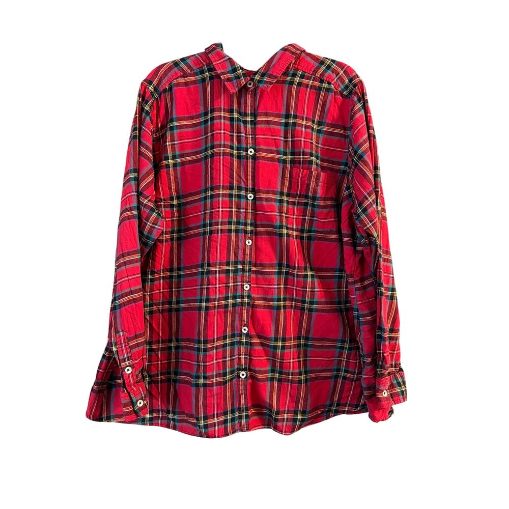Croft & Barrow Women's Plus Size Red & Black Plaid Button Down Shirt Size 3X